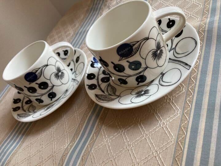 Read more about the article Arabia Paratiisi Black Cup Saucer Pair Set