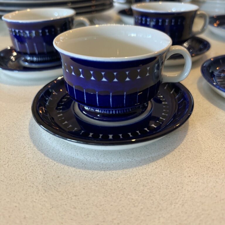 Read more about the article Arabia Finland Valencia Demitasse Cup and Saucer (4 Available) Espresso Coffee