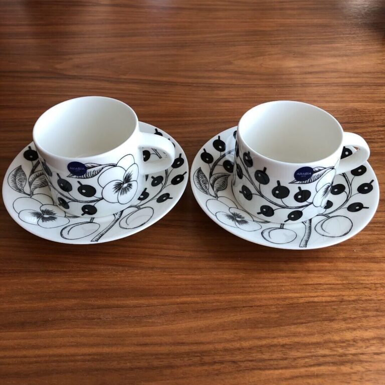 Read more about the article Arabia Paratiisi Black Cup Saucer 280ml Pair Set