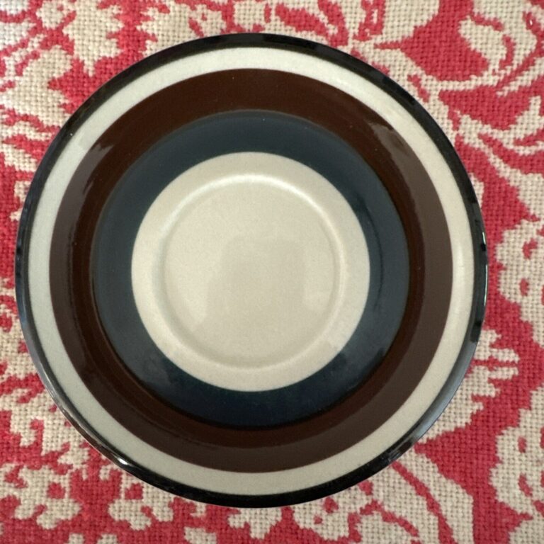 Read more about the article Arabia of Finland Kaira Flat Saucer Blue and Brown 6”