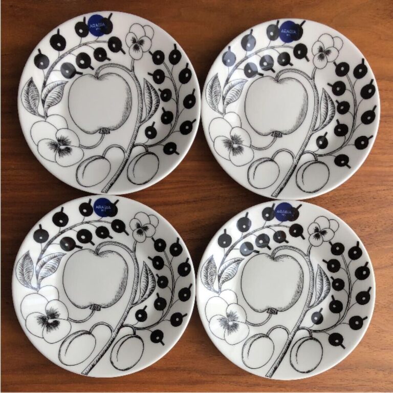 Read more about the article Arabia Paratiisi Black Plate 16.5cm 4 Set #3