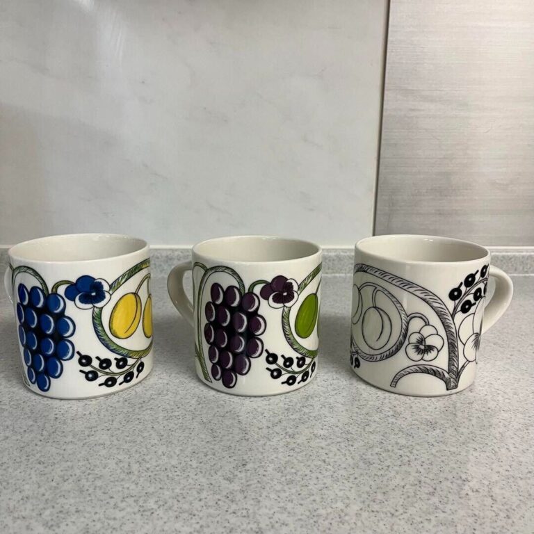 Read more about the article Arabia Paratiisi Purple Yellow Black Mug Cup 350ml 3 Set