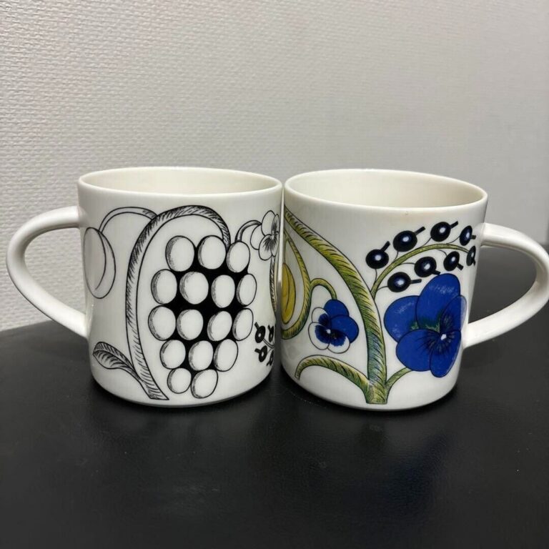 Read more about the article Arabia Paratiisi Black Yellow Mug Cup 350ml Pair Set