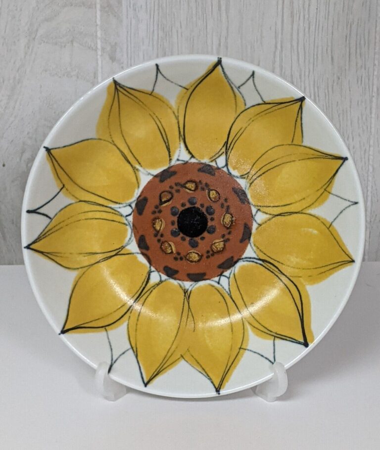 Read more about the article ARABIA FINLAND SUNFLOWER BOWL HANDPAINTED HLA/SL  HIKKA LISSA AHOLA  7″ YELLOW