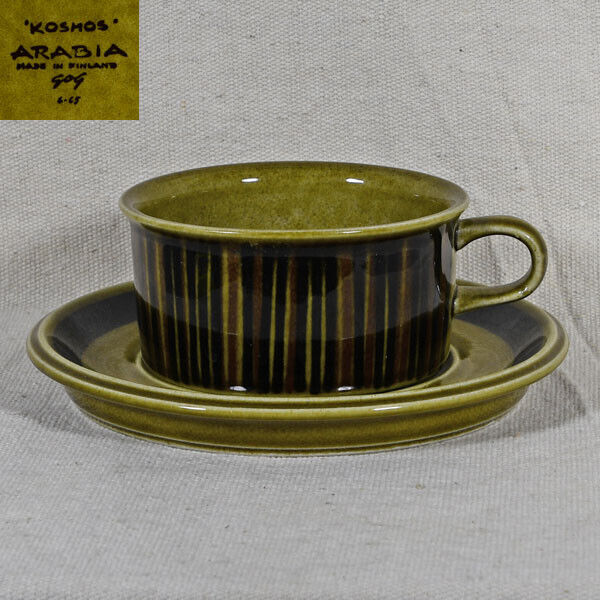 Read more about the article Arabia Kosmos Flat Cup 2″ Tall and Saucer 6 1/4″