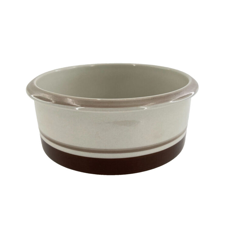 Read more about the article Arabia Finland PIRTTI Round Vegetable Serving Bowl Brown Stripes 7.5″ Diameter