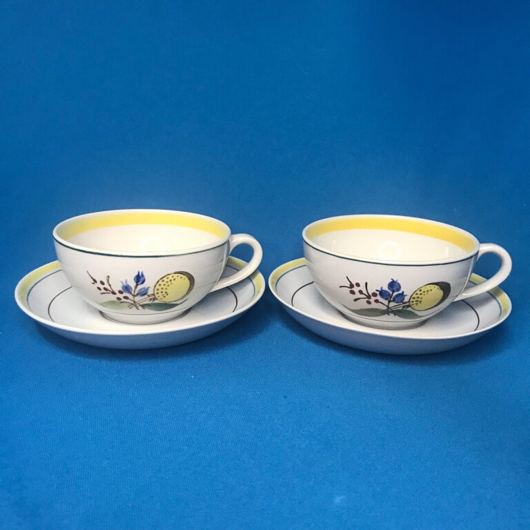 Read more about the article Vintage Arabia Finland Windflower Cup and Saucer Set – Set Of 2