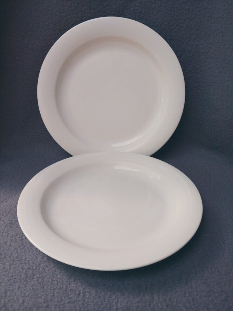 Read more about the article Set of 2 Arabia Arctica Salad Plates 8″ White Rimmed Finland Vintage