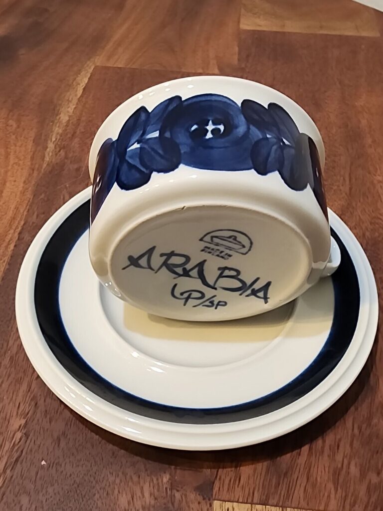 Read more about the article Vtg Arabia Finland Anemone Blue Cup  Saucer By Ulla Procopé Demitasse Coffee Tea
