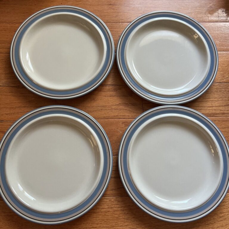 Read more about the article Arabia of Finland Uhtua Stoneware DINNER PLATES Set Of  4  size 9 1/2″
