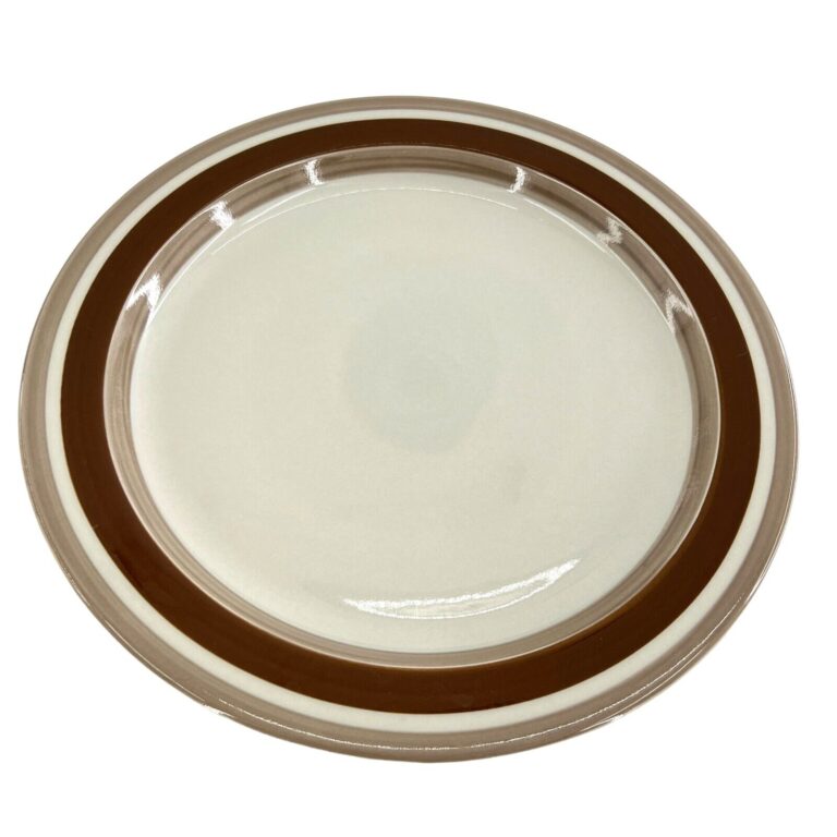 Read more about the article Arabia Finland PIRTTI Round Serving Platter Brown Stripes 13.5″ Stoneware Vtg