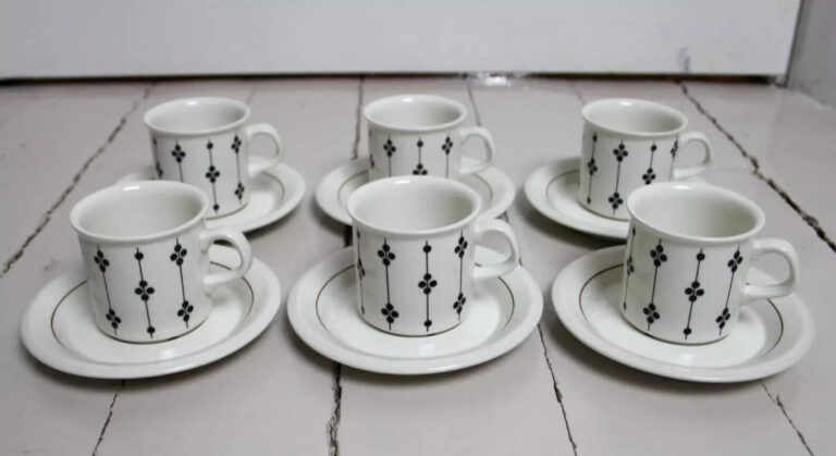 Read more about the article Arabia Finland Kartano Espresso Coffee cups and Saucers 6 PCS SET