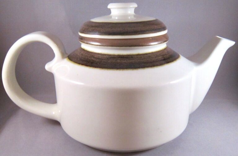 Read more about the article Arabia Karelia Teapot (5 Cups) – Brown Band – Finland