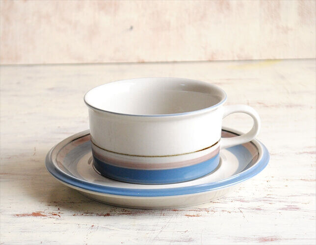 Read more about the article Arabia Uhtua Tea Cup Saucer Ulla Procope Scandinavian Tableware Finland Antique