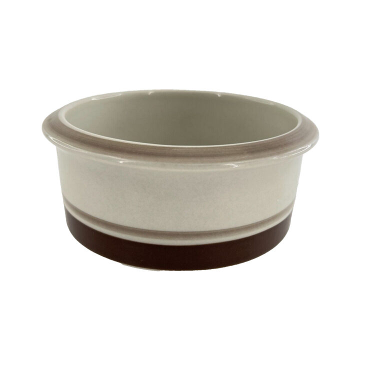 Read more about the article Arabia Finland PIRTTI Round Soup Cereal Bowl Brown Stripes 5.25″ Diameter