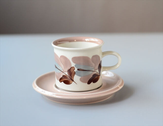 Read more about the article ARABIA #8 Koralli Cup and Saucer Koralli Finland Antique Vintage