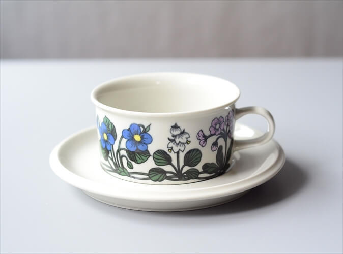 Read more about the article ARABIA #7 Flora Tea Cup and Saucer Flora Vintage Antique