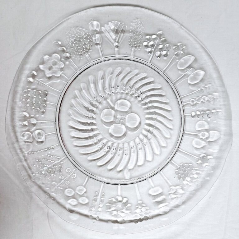 Read more about the article Arabia Iittala Nuutajarvi Finland FLORA 15.25″ Round Serving Platter Torte Plate