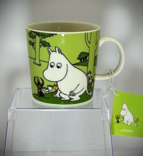 Read more about the article New MOOMINTROLL by ARABIA Finland GREEN Ceramic Coffee Mug w/Tag MOOMIN