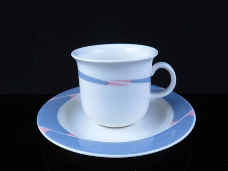 Read more about the article Arabia Arctica Coffee Cup Saucer Inkeri Leivo Inkeri Leivo Geometric Pattern