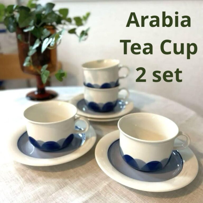 Read more about the article Arabia Pudas Tea Cup Saucer 2 Guests Arctica