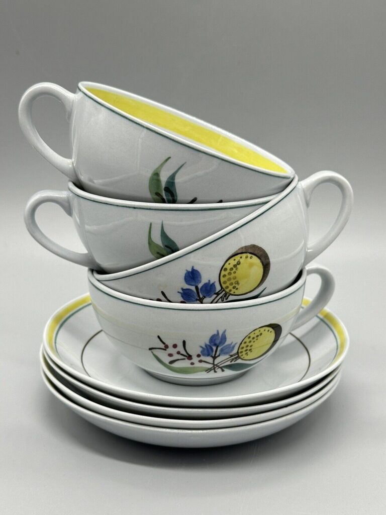 Read more about the article Vintage Arabia Made In Finland Windflower Floral Tea Cups And Saucers Set Of 4