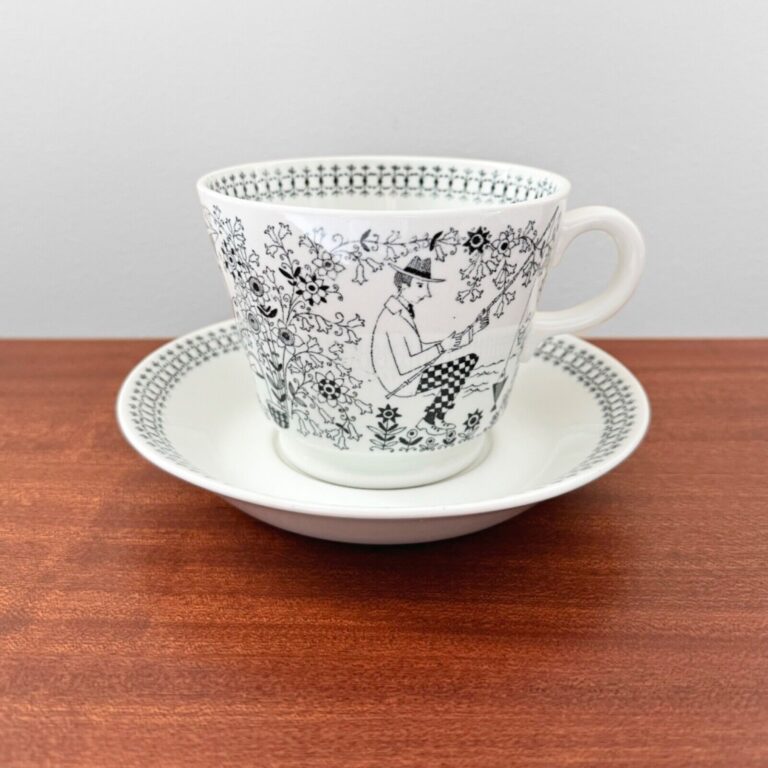 Read more about the article Rare Vintage Arabia Finland Emilia Large Cocoa Cup with Saucer