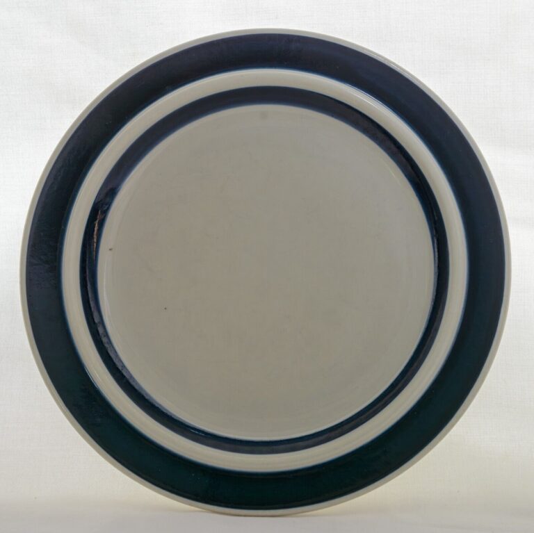 Read more about the article Vtg ARABIA Finland Anemone Cobalt Blue Dinner Rimmed Plate 10”  Ulla Procope