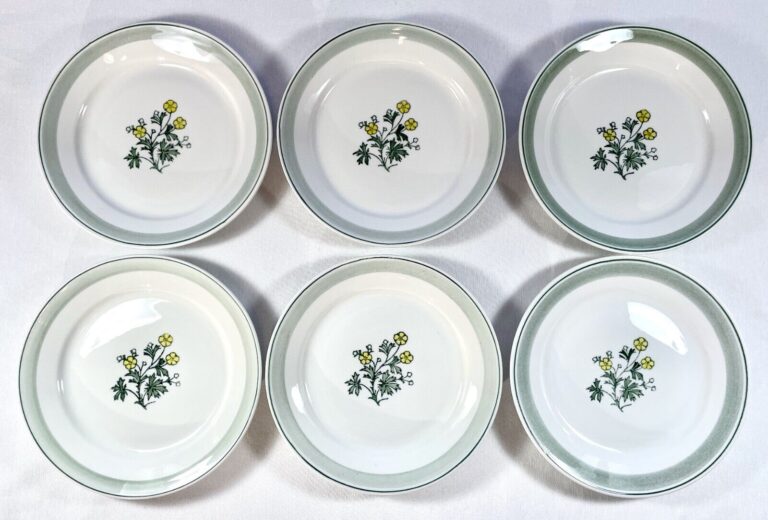 Read more about the article 6 Pcs ARABIA of Finland SUVI Pattern BREAD and BUTTER PLATES 6-1/2″ Mid-Century VG