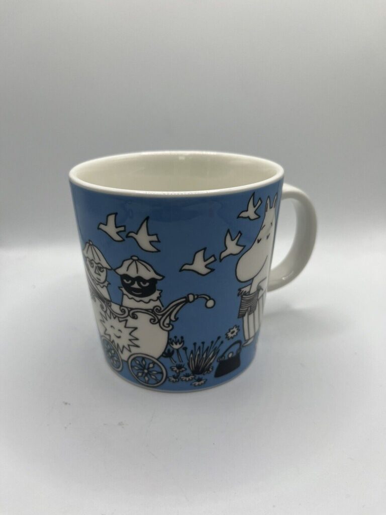 Read more about the article Vintage rare Arabia Finland Blue Moomin Mug  Maalaavat Muumit  1990-96