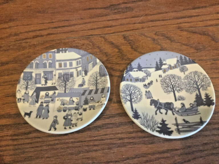 Read more about the article Arabia Finland Landscape and Market Place Plates Design R. Uosikkinen 4 3/4″