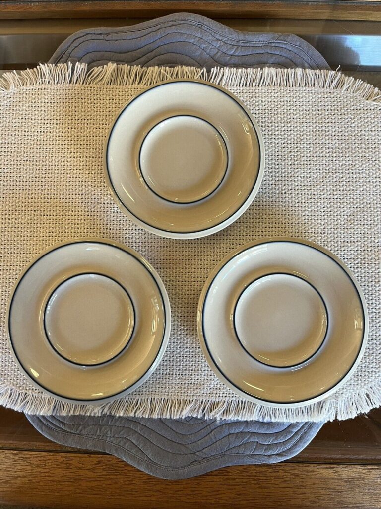 Read more about the article Arabia Saimaa  Saucers for Cups Vintage Never Used Set of 3 Number 95 on Back