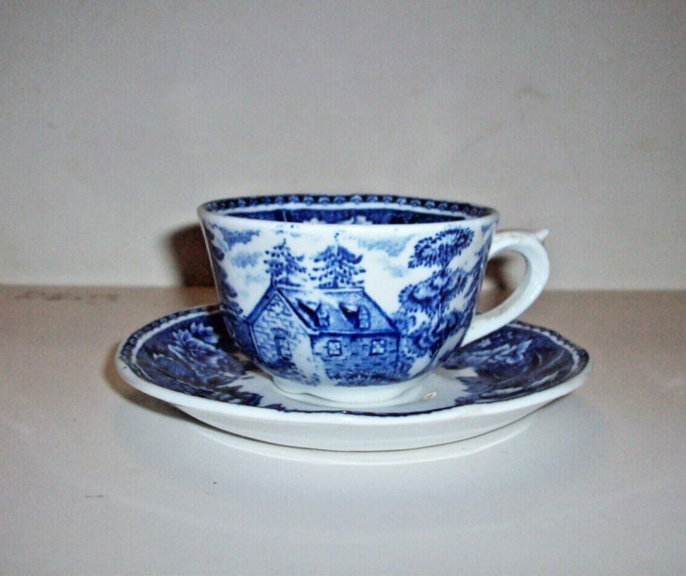 Read more about the article Vintage Demitasse Cup and Saucer “Arabia”  Made in Finland Blue Flow