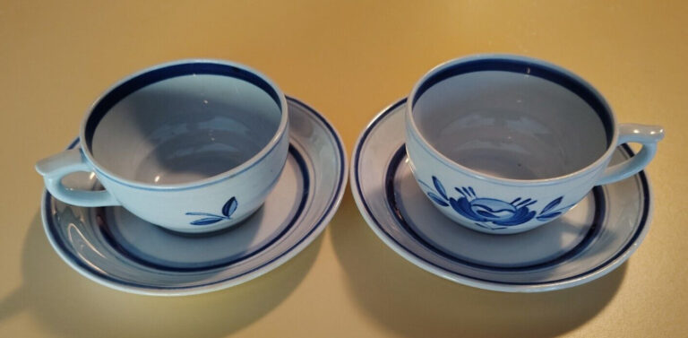 Read more about the article Blue Rose Arabia Made In Finland Coffee Cup And Saucer (Set of 2) Hand Painted