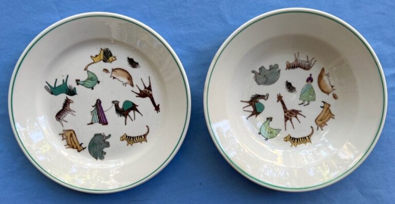 Read more about the article 2 Pc Arabia of Finland PARADE Animals Child’s Plate and  Bowl by ANJA JURRIKKA