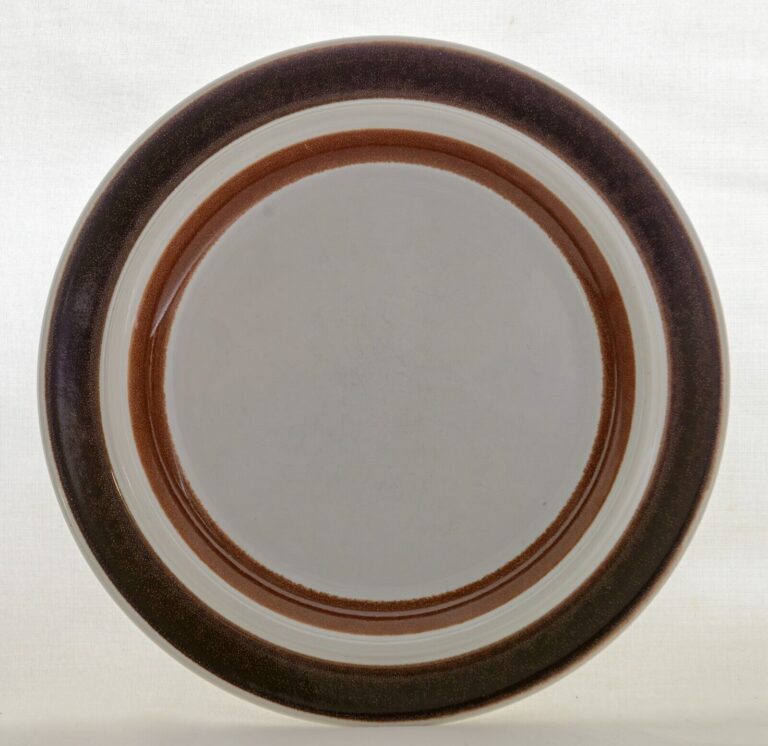 Read more about the article Arabia of Finland ROSMARIN Brown Salad Plate ~ 8″  VTG ULLA PROCOPE Finland 1960