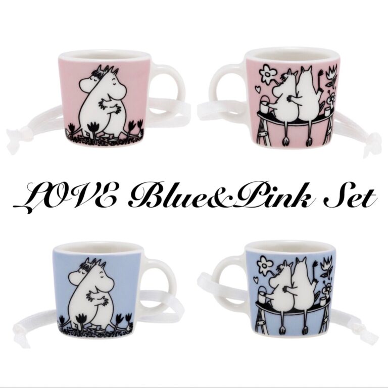 Read more about the article ARABIA Moomin Classic Mini Mug Cup Gift 2024 Love Blue and Pink Set Japan Limited