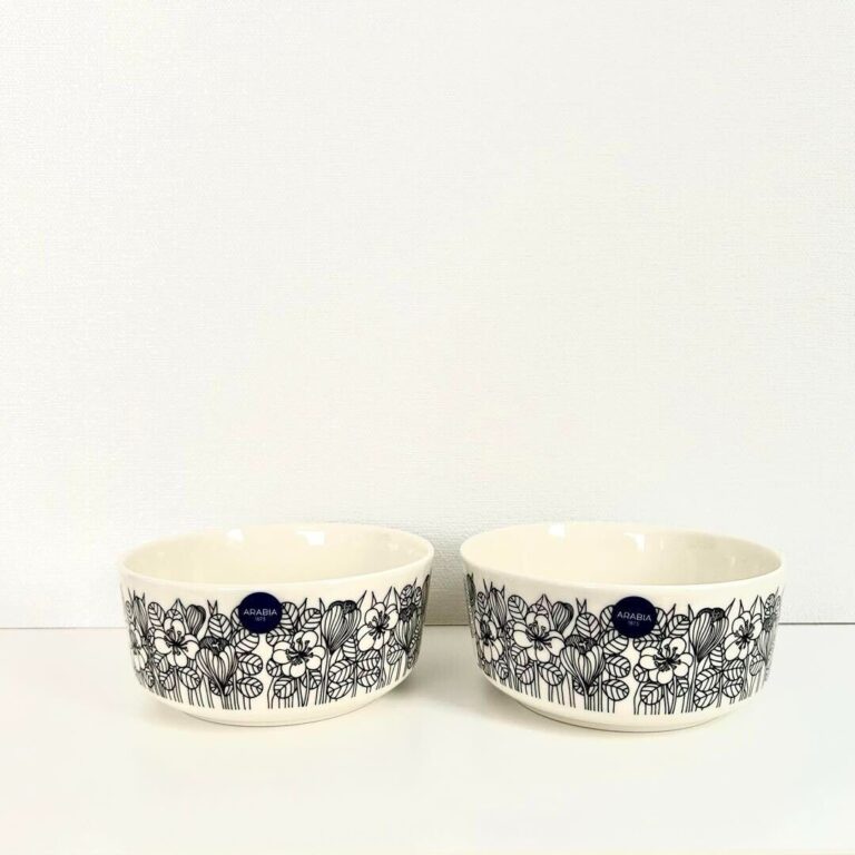 Read more about the article Arabia Krokus Black Bowl 13cm Pair Set