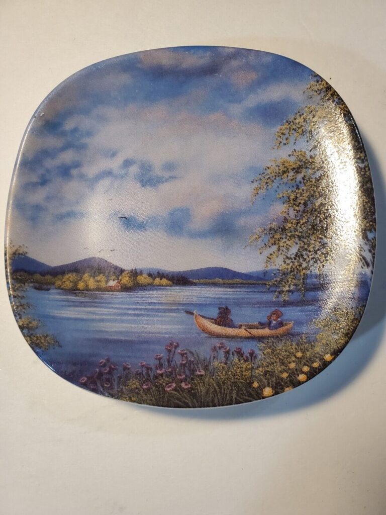 Read more about the article Arabia Finland Decorative Plate Dish Summer In Lapland Scene Small 4.5×4.5 Inch