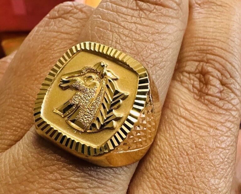 Read more about the article 18K 750 Fine Real Dubai UAE Gold Mens Womens Horse Ring Fits 10-10.5” 5.2g 18mm