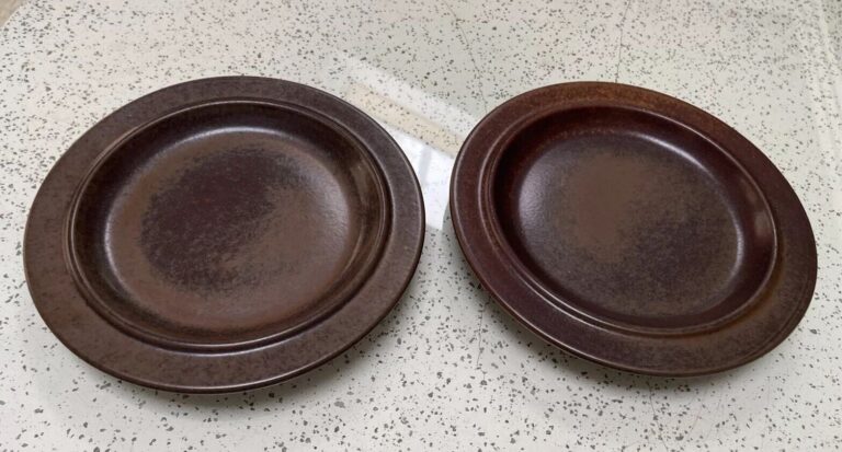 Read more about the article VTG MCM Arabia Finland Ulla Procope Brown RUSKA 8” SET OF 2 Salad Bread Plates