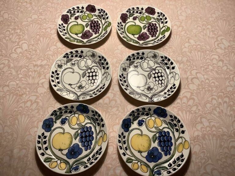 Read more about the article Arabia Paratiisi Yellow Black Purple Plate 21cm 6 Set