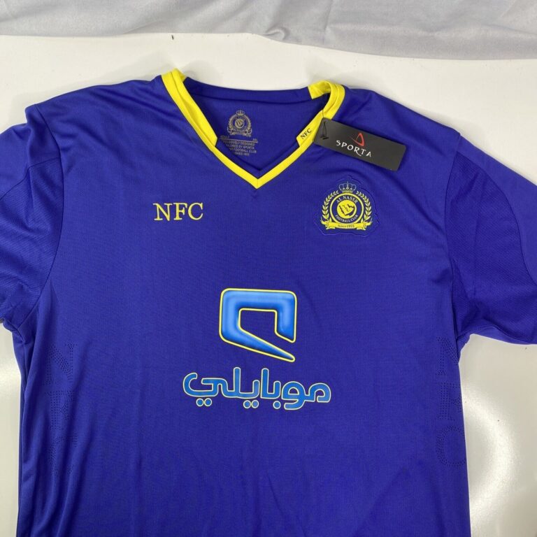 Read more about the article NEW Al-Nassr Football Club (NFC) Cristiano Ronaldo Soccer Blue Jersey Sporta 3XL