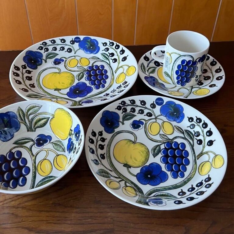 Read more about the article Arabia Paratiisi Yellow Mug 0.24L Saucer 16.5cm Bowl 17cm Plate 21cm 25cm 10 Set