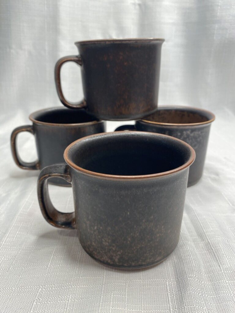 Read more about the article *RARE* Arabia Ruska Brown Mug Coffee Tea Soup D Handle  MCM Finland