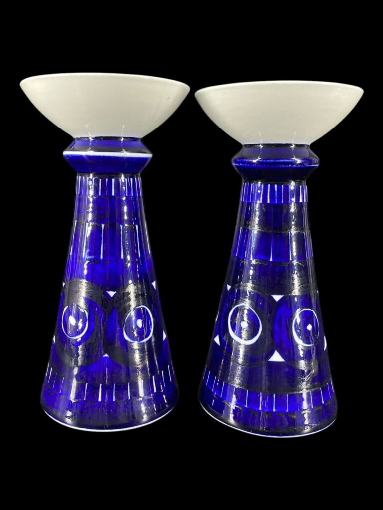 Read more about the article Ulla Procope (b. 1960 Italian) Arabia Finland Valencia Candle Holders