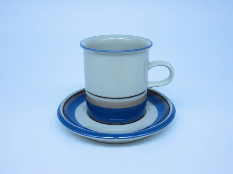 Read more about the article Arabia Uhtua Uhtua Coffee Cup Saucer Inkeri Leivo Ulla Procope Ulla Proco