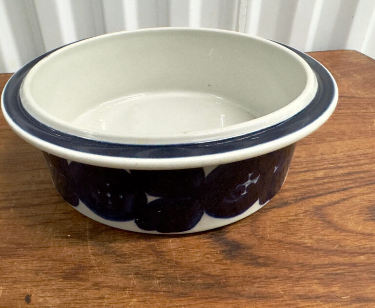 Read more about the article Vintage Arabia Of Finland Ulla Procope Anemone Blue 9″ Round Vegetable Bowl