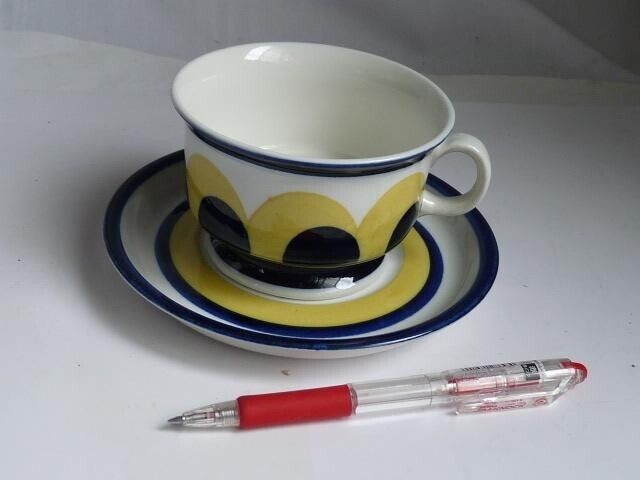 Read more about the article Arabia Paju Yellow Large Size Cup Saucer Set Anja Jaatinen-Winquist