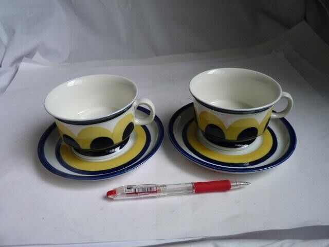 Read more about the article Arabia Paju Yellow Large Size Cup Saucer Pair Set Anja Jaatinen-Winquist